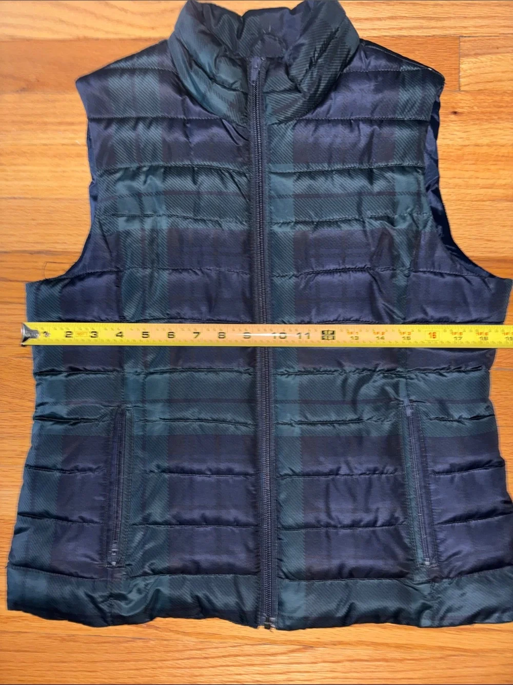 Awesome Black Watch Plaid Quilted Vest